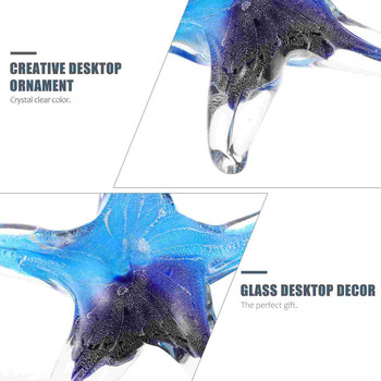 Glass Figurinesstarsea Animal Blown Ocean Decoration Τραπέζι με δελφίνια Μινιατούρα Paperweight Marine Life Ναυτικό άγαλμα