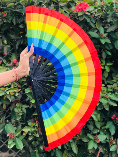 Velika kineska sklopiva ručna Rave Fan Art Craft Poklon za svadbeni ples Ručna lepeza Festival Party Fan Poklon za ventilator Home Decor Drag Queen