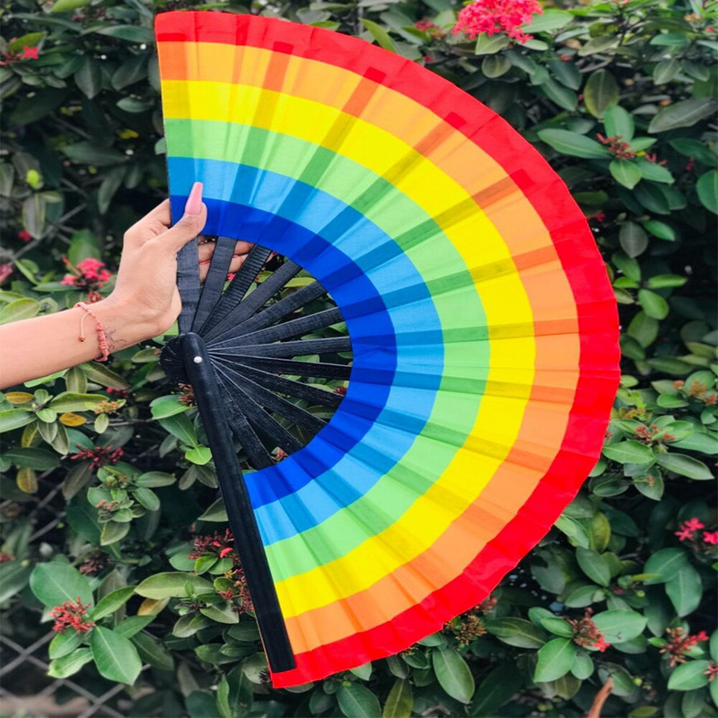 Velika kineska sklopiva ručna Rave Fan Art Craft Poklon za svadbeni ples Ručna lepeza Festival Party Fan Poklon za ventilator Home Decor Drag Queen