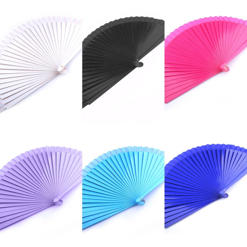 7 spalvų medinė rankinė vėduoklė Raudona moteriška sulankstoma vėduoklė Ispanijos vestuvinių šokių pasirodymas Dekoratyviniai ornamentai Priedai Namų dekoras