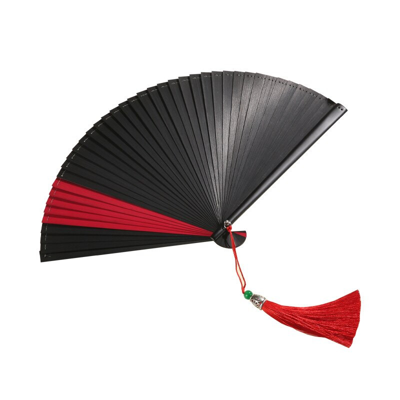 16/18 cm-es bambusz legyező kimonó legyező férfi és női japán gésa antik klasszikus fekete összecsukható ventilátor kompakt tánclegyező, hordozható