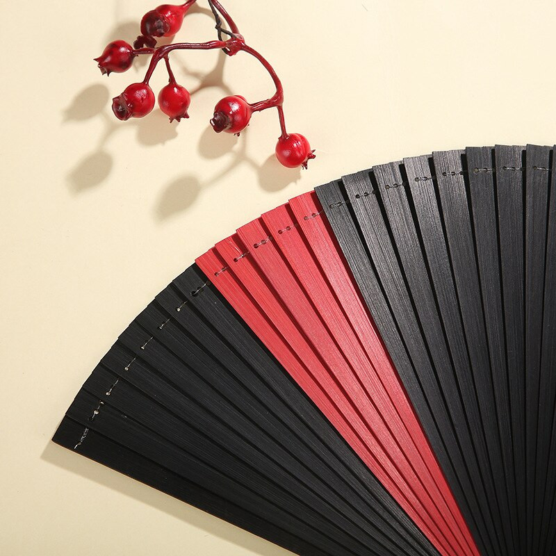 16/18 cm-es bambusz legyező kimonó legyező férfi és női japán gésa antik klasszikus fekete összecsukható ventilátor kompakt tánclegyező, hordozható