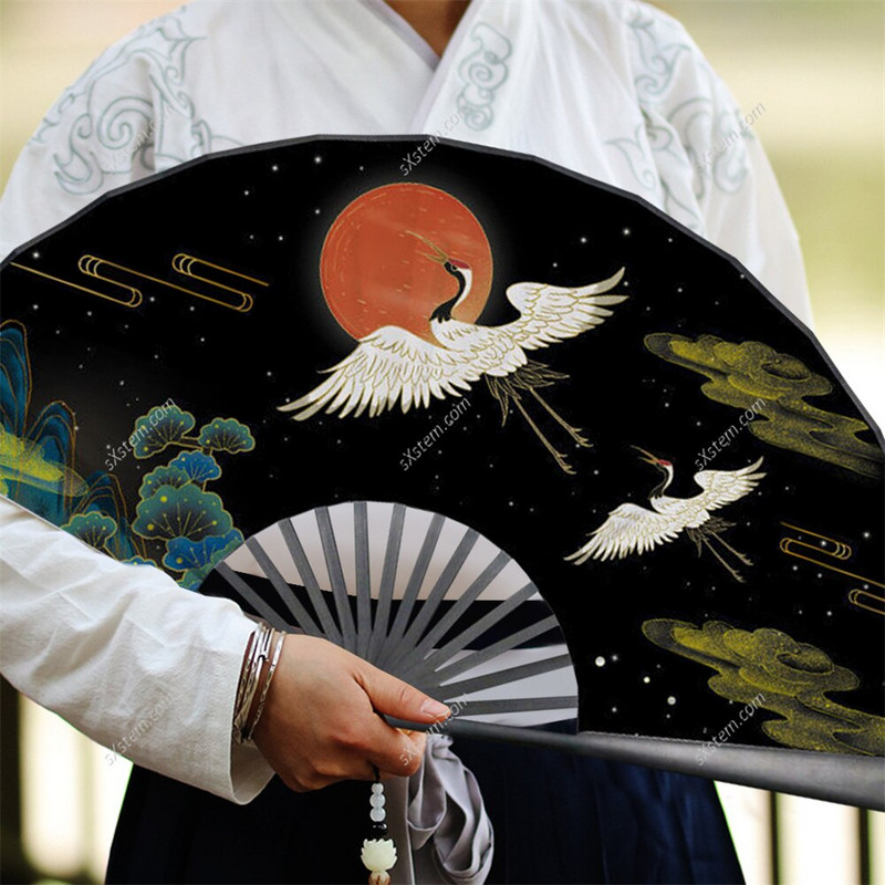 14 Stiilis 60cm Kokkupandav lehvik Antiik Stiilis Kraana Rebane Müüt Kokkupandav Lehvik Hiina Stiilis Tutt Tantsuriiete Aksessuaar Kodukaunistus