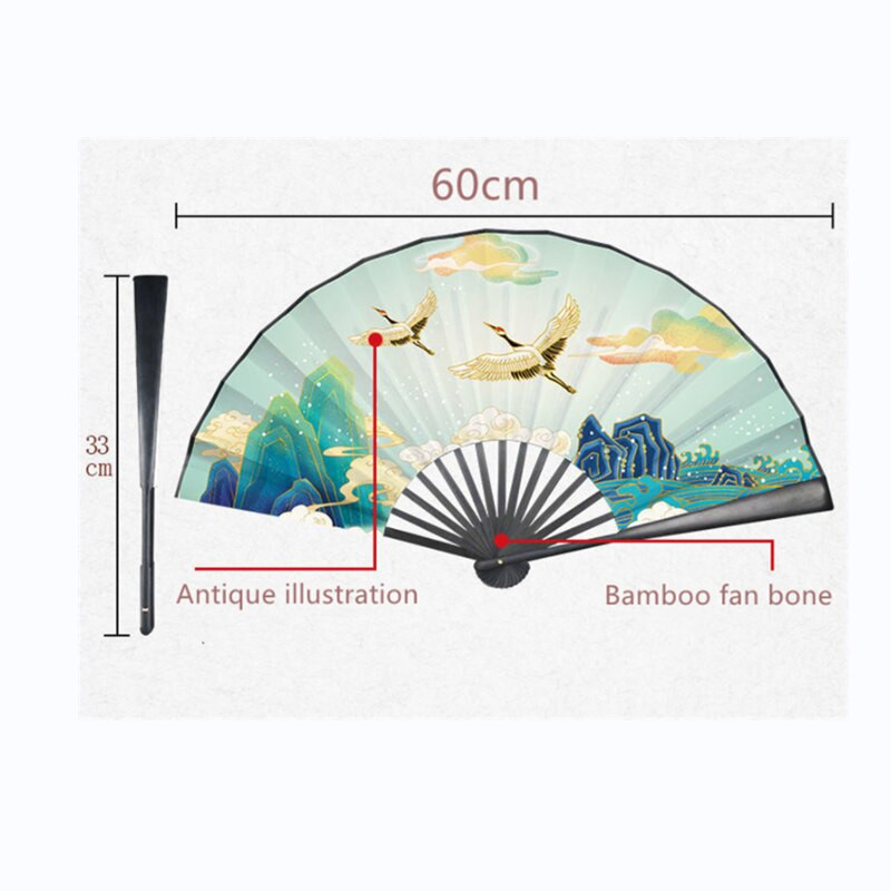 14 Stiilis 60cm Kokkupandav lehvik Antiik Stiilis Kraana Rebane Müüt Kokkupandav Lehvik Hiina Stiilis Tutt Tantsuriiete Aksessuaar Kodukaunistus