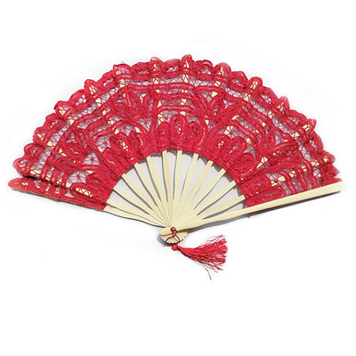 Evantai de mână din dantelă europeană de 27 CM Fan Dance Domnișoară de onoare Fan prințesă Evantai pliabil din dantelă Eventail a principal abanico de mano evantai vintage