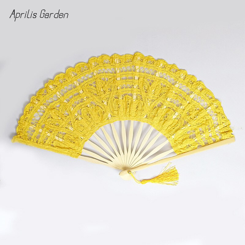 Evantai de mână din dantelă europeană de 27 CM Fan Dance Domnișoară de onoare Fan prințesă Evantai pliabil din dantelă Eventail a principal abanico de mano evantai vintage