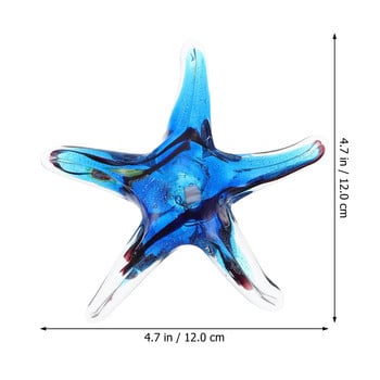 Стъклени фигурки Риба Звезда Кристал Морско животно Издухано Океанска декорация Делфин Маса Миниатюрно преспапие Морски живот Морски