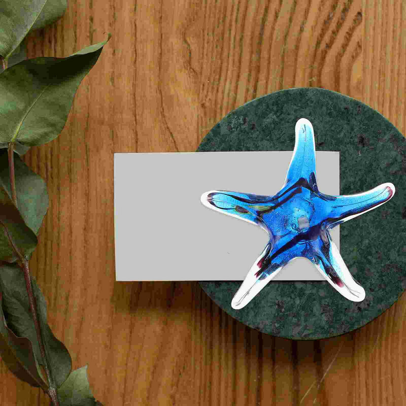 Figurine de sticlă Steaua de pește Cristal Animal de mare Suflat Ocean Decor Masă Delfin Presă hârtie în miniatură Marine Life Nautic