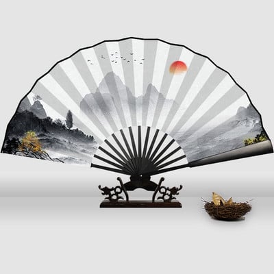 Kínai klasszikus összecsukható Xuan papírlegyező Vintage Gentleman papírlegyezők Lady Dance kézlegyezők Bambusz összecsukható ventilátor Abanicos Para Boda