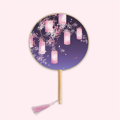 Moterų vintažinio stiliaus šilko vėduoklė kinų klasikinė išsiuvinėta apvali vėduoklė Vestuvinis šokis rankų ventiliatorius Namų dekoravimo papuošalai