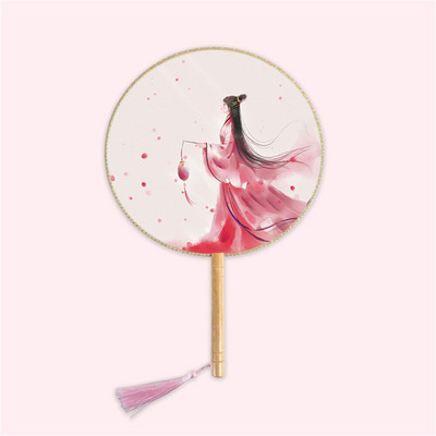 Moterų vintažinio stiliaus šilko vėduoklė kinų klasikinė išsiuvinėta apvali vėduoklė Vestuvinis šokis rankų ventiliatorius Namų dekoravimo papuošalai