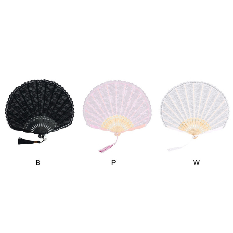 Ventilator Shell în stil japonez personalizat Vintage Boutique Ladies Ventilator pliabil japonez En-gros Dantela lucrata manual