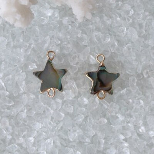 Ingyenes szállítás (10db/tétel)Natural Star Abalone Shells Connect Charms Gyöngyök Aranyozás Barkács ékszerekhez