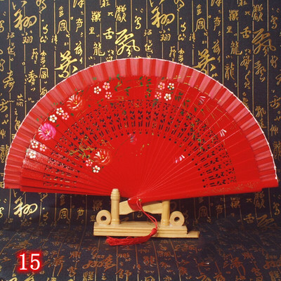 Kiváló minőségű összecsukható ventilátor, kézzel festett kézi ventilátorok otthoni parti esküvői dekorációhoz fából készült táncos kiegészítők