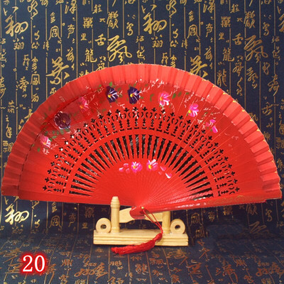 Kiváló minőségű összecsukható ventilátor, kézzel festett kézi ventilátorok otthoni parti esküvői dekorációhoz fából készült táncos kiegészítők