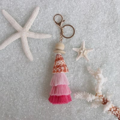 Δωρεάν αποστολή (2 τεμ./παρτίδα) Bullet Shell Key Chain Natural Shell&Conch Διακόσμηση σπιτιού Κοχύλι χειροτεχνίας & δώρα Αναμνηστικά τουρισμού