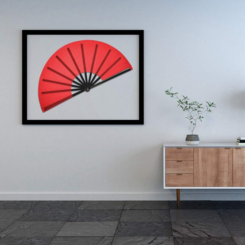 Nou-2 piese Ventilator pliabil mare din pânză de nailon Ventilator pliabil de mână ventilator chinezesc Kung Fu Tai Chi Decor ventilator de mână pliabil pentru petrecere F