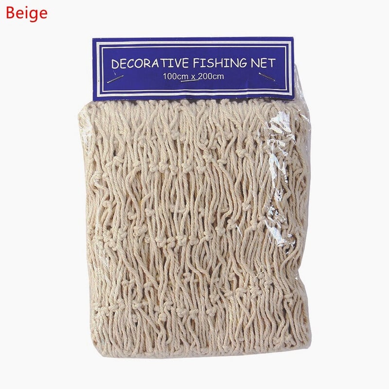 Plasa de pescuit nautica 1X2M Plasa decorativa de pescuit de pe malul marii Plaja de petrecere Plaja de pescuit Plasa de pescuit decorativa mediteraneana Plasa de pescuit DIY