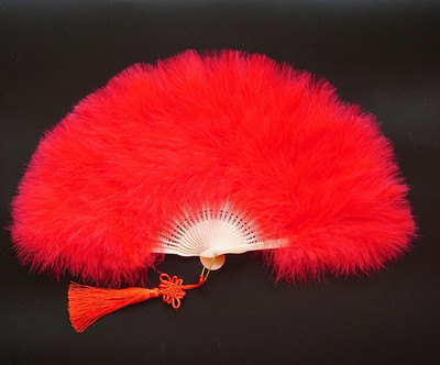 Evantai pliat lucrat manual Evantai de mână cu pene albe chinezești decorative pentru acasă, petrecere, dans, decorațiuni de nuntă, accesorii, artizanat, cadouri