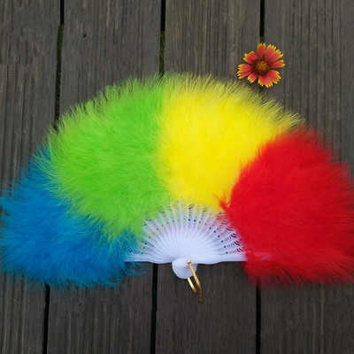 Evantai pliat lucrat manual Evantai de mână cu pene albe chinezești decorative pentru acasă, petrecere, dans, decorațiuni de nuntă, accesorii, artizanat, cadouri