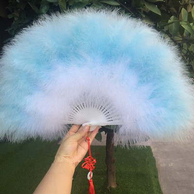 Evantai pliat lucrat manual Evantai de mână cu pene albe chinezești decorative pentru acasă, petrecere, dans, decorațiuni de nuntă, accesorii, artizanat, cadouri