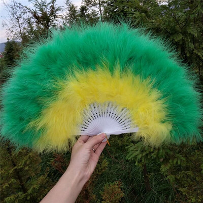 Evantai pliat lucrat manual Evantai de mână cu pene albe chinezești decorative pentru acasă, petrecere, dans, decorațiuni de nuntă, accesorii, artizanat, cadouri