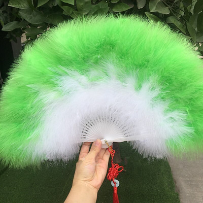 Evantai pliat lucrat manual Evantai de mână cu pene albe chinezești decorative pentru acasă, petrecere, dans, decorațiuni de nuntă, accesorii, artizanat, cadouri