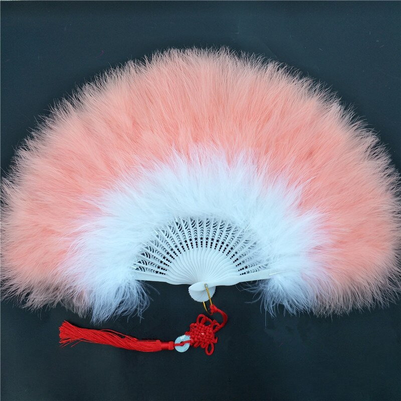 Evantai pliat lucrat manual Evantai de mână cu pene albe chinezești decorative pentru acasă, petrecere, dans, decorațiuni de nuntă, accesorii, artizanat, cadouri