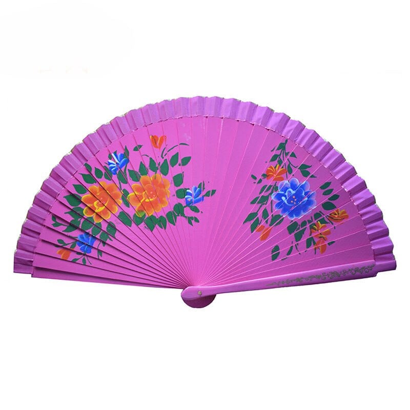 Medinis sulankstomas ventiliatorius Ispaniškas vėduoklis šokiams Spausdinti rankomis Sulankstomas ventiliatorius Dovanos svečių namų dekoravimui Papuošalai Amatai
