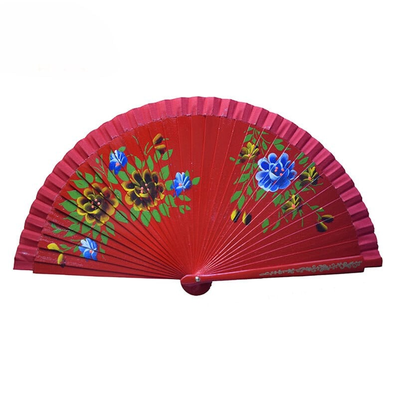 Medinis sulankstomas ventiliatorius Ispaniškas vėduoklis šokiams Spausdinti rankomis Sulankstomas ventiliatorius Dovanos svečių namų dekoravimui Papuošalai Amatai