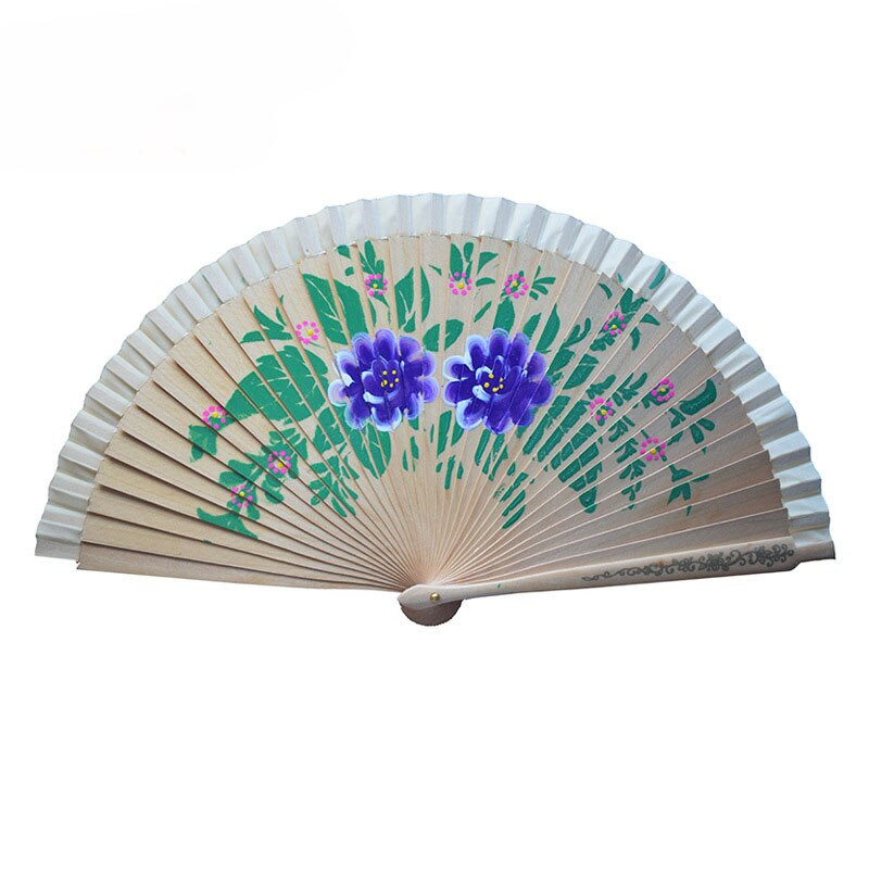 Medinis sulankstomas ventiliatorius Ispaniškas vėduoklis šokiams Spausdinti rankomis Sulankstomas ventiliatorius Dovanos svečių namų dekoravimui Papuošalai Amatai