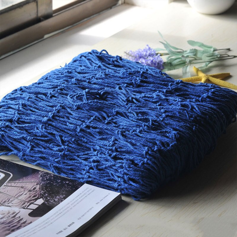 Kūrybinis dekoratyvinis žvejybos tinklas Namų dekoras Sienų apmušalai Viduržemio jūros stiliaus vakarėlio durys Miegamojo sienų dekoras kriauklių dekoras