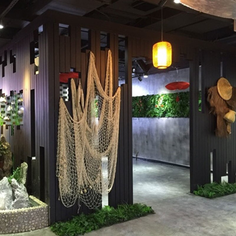 Kūrybinis dekoratyvinis žvejybos tinklas Namų dekoras Sienų apmušalai Viduržemio jūros stiliaus vakarėlio durys Miegamojo sienų dekoras kriauklių dekoras