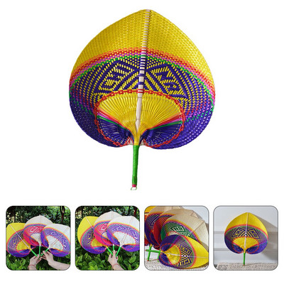 Fan Hand Fans Palm Summer Woven Wedding Cooling Leaf Coolings Party Κινεζικά χειροποίητα υφαντά φύλλα άχυρο ύφανση μπαστούνι