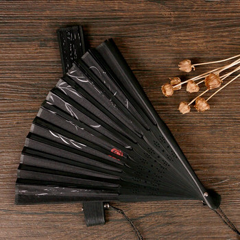 Vintabe Summer Folding Fan Bamboo Silk Japanese Fan Dance Party Flower Εκτύπωση Υψηλής Ποιότητας Χειροτεχνίες διακόσμησης σπιτιού 38