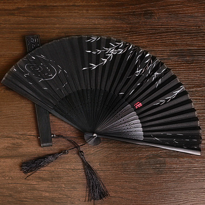 Vintabe Summer Folding Fan Bamboo Silk Japanese Fan Dance Party Flower Εκτύπωση Υψηλής Ποιότητας Χειροτεχνίες διακόσμησης σπιτιού 38