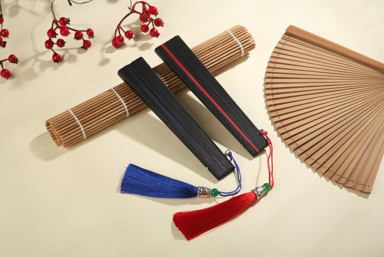 16/18 cm Összes bambusz ventilátor kimonó ventilátor férfi és női japán antik klasszikus fekete összecsukható ventilátor kompakt tánclegyező hordozható