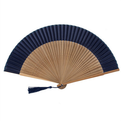 Kézzel készített hordozható kézi ventilátor bambusz bordákkal, leopárdmintás egyszínű Vintage összecsukható ventilátor Japán stílusú esküvői dekoratív ventilátor