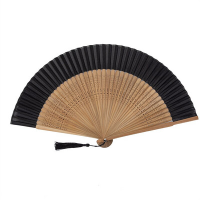 Kézzel készített hordozható kézi ventilátor bambusz bordákkal, leopárdmintás egyszínű Vintage összecsukható ventilátor Japán stílusú esküvői dekoratív ventilátor