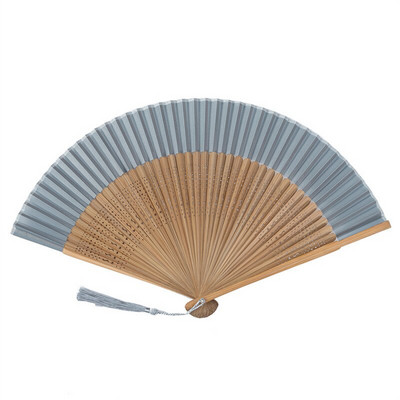 Kézzel készített hordozható kézi ventilátor bambusz bordákkal, leopárdmintás egyszínű Vintage összecsukható ventilátor Japán stílusú esküvői dekoratív ventilátor