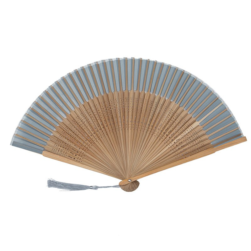 Kézzel készített hordozható kézi ventilátor bambusz bordákkal, leopárdmintás egyszínű Vintage összecsukható ventilátor Japán stílusú esküvői dekoratív ventilátor
