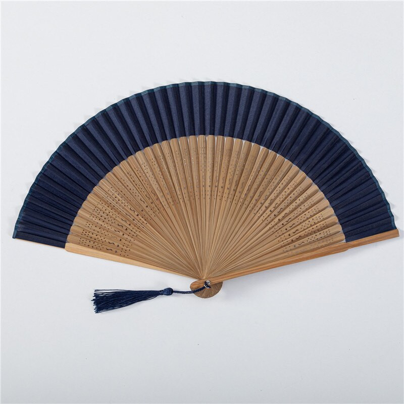 Kézzel készített hordozható kézi ventilátor bambusz bordákkal, leopárdmintás egyszínű Vintage összecsukható ventilátor Japán stílusú esküvői dekoratív ventilátor