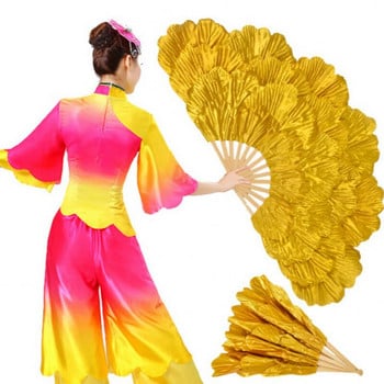 Dance Fan Peony Flower Petal Dancing Fan Performance Props Eventail a Main Abanicos Para Boda Eventail Mariage Abanicos De Mano