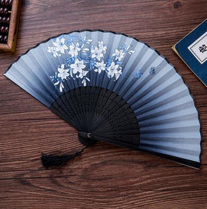 Vasaros sulankstomas ventiliatorius, bambuko šilko ventiliatorius, rankinis aukštos kokybės kalėdinės dovanos namų dekoravimui 32