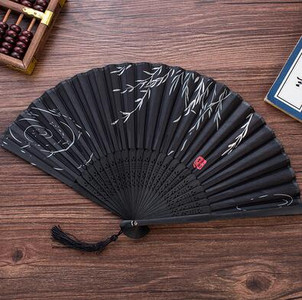 Vasaros sulankstomas ventiliatorius, bambuko šilko ventiliatorius, rankinis aukštos kokybės kalėdinės dovanos namų dekoravimui 32