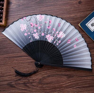 Vasaros sulankstomas ventiliatorius, bambuko šilko ventiliatorius, rankinis aukštos kokybės kalėdinės dovanos namų dekoravimui 32