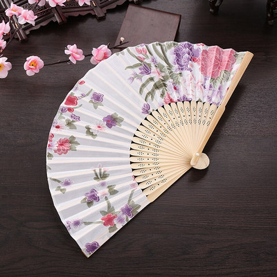 Vasaros sulankstomas ventiliatorius, bambuko šilko ventiliatorius, rankinis aukštos kokybės kalėdinės dovanos namų dekoravimui 32