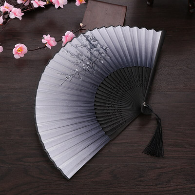 Vasaros sulankstomas ventiliatorius, bambuko šilko ventiliatorius, rankinis aukštos kokybės kalėdinės dovanos namų dekoravimui 32