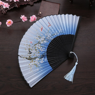 Vasaros sulankstomas ventiliatorius, bambuko šilko ventiliatorius, rankinis aukštos kokybės kalėdinės dovanos namų dekoravimui 32