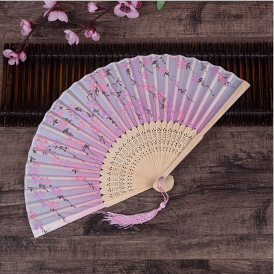 Vasaros sulankstomas ventiliatorius, bambuko šilko ventiliatorius, rankinis aukštos kokybės kalėdinės dovanos namų dekoravimui 32